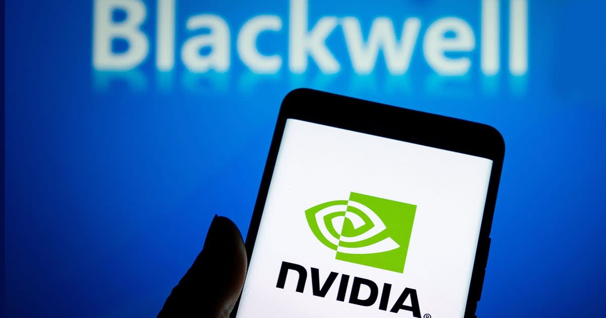 Nvidia Blackwell branding on smartphone