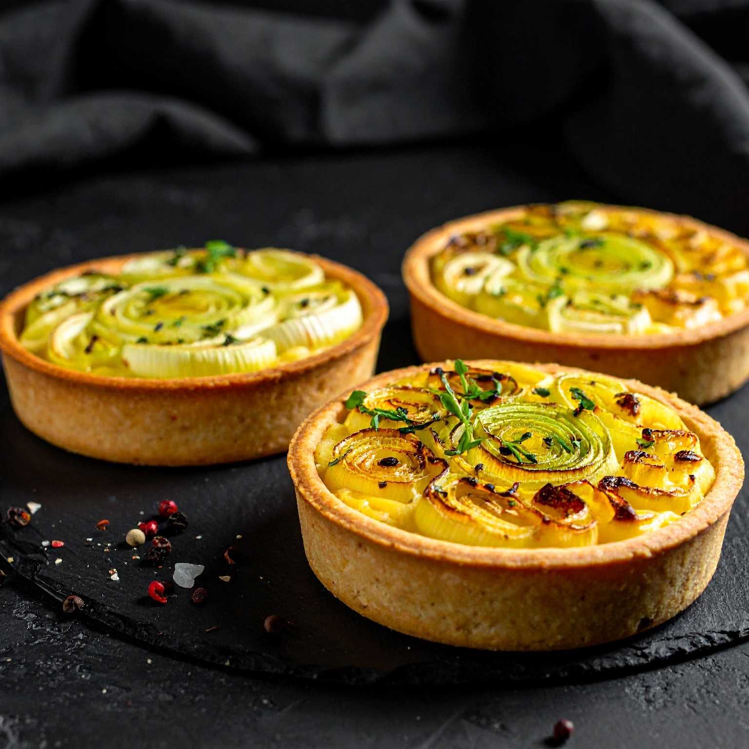 une tarte aux poireaux