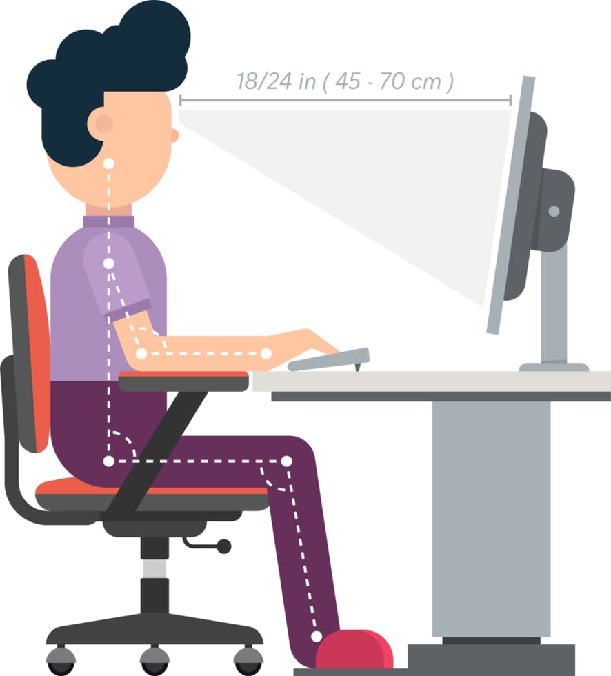 Icona lavoro e postura