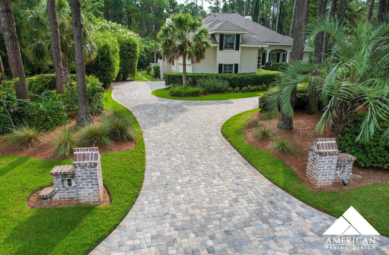 Premium paver driveway installation project
