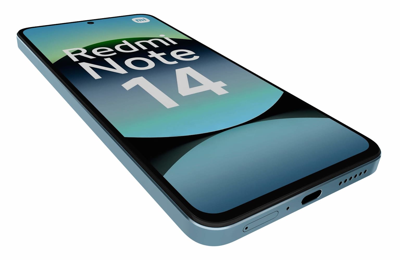 Redmi Note 14 5G син ъглов изглед