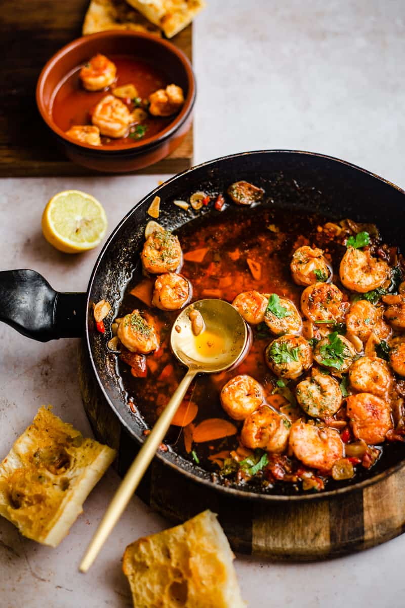 Crevettes Pil Pil Palma ail piment