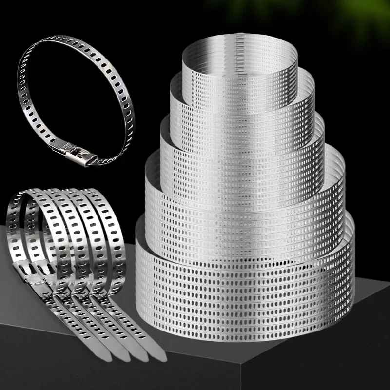 Heavy duty stainless steel zip ties used for fastening outdoor fixtures