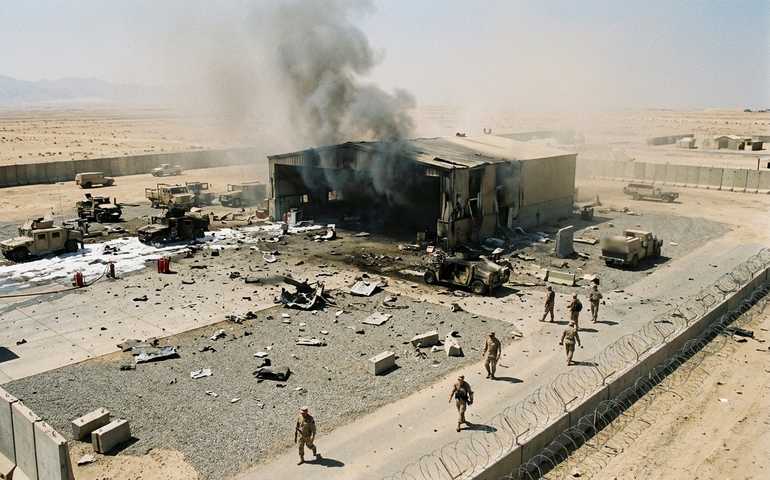 Base de EE.UU. en Kuwait en llamas tras ataque de drone iran&iacute;