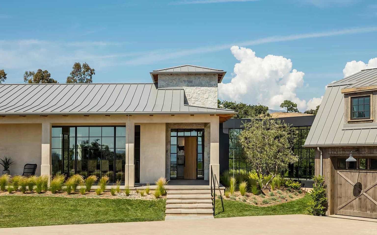 Country-style Santa Ynez Valley home exterior