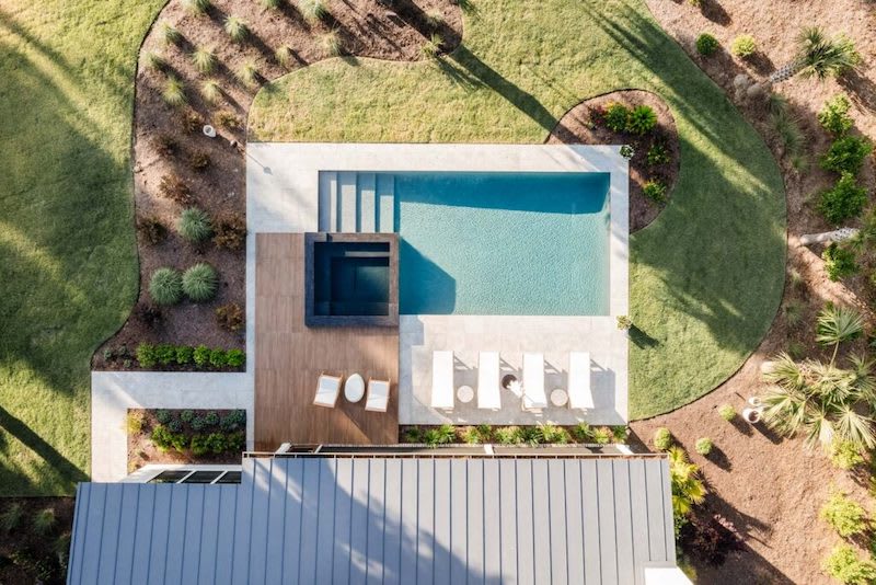 Legacy System Pavers — premium pool deck with white pavers in the Bay Area