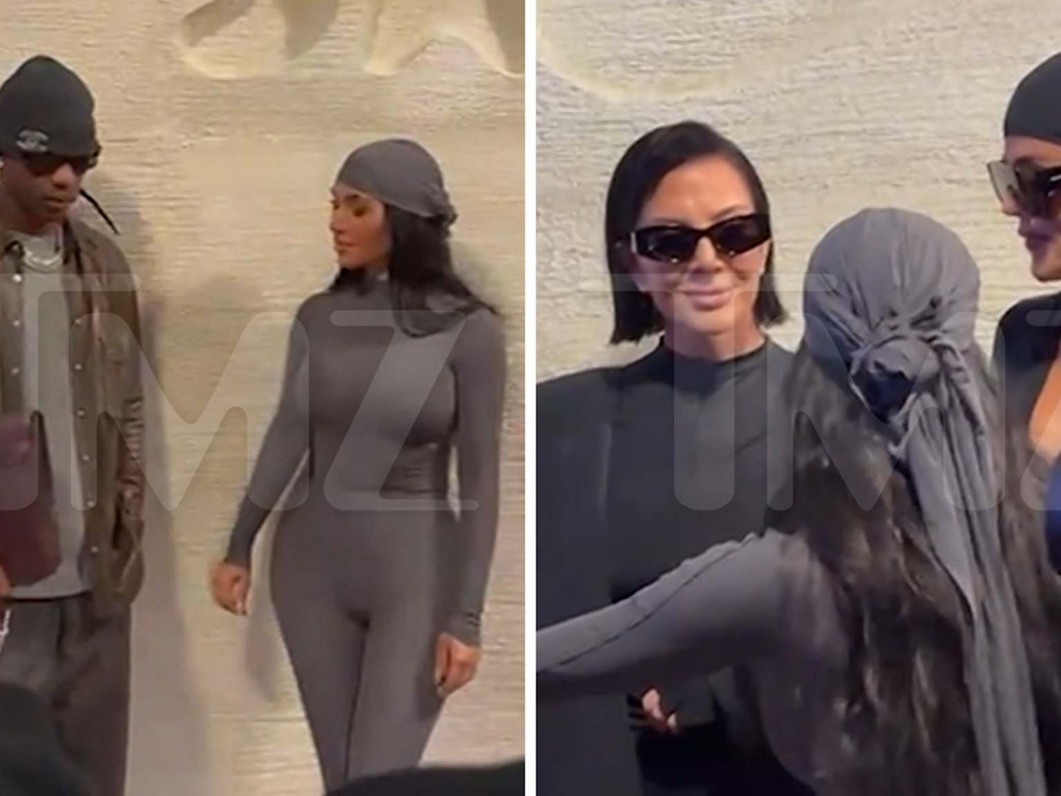 Kim and Khloé Kardashian at Nike x Skims launch