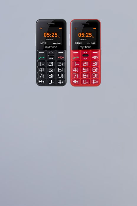 myPhone HALO Easy red и черен вариант