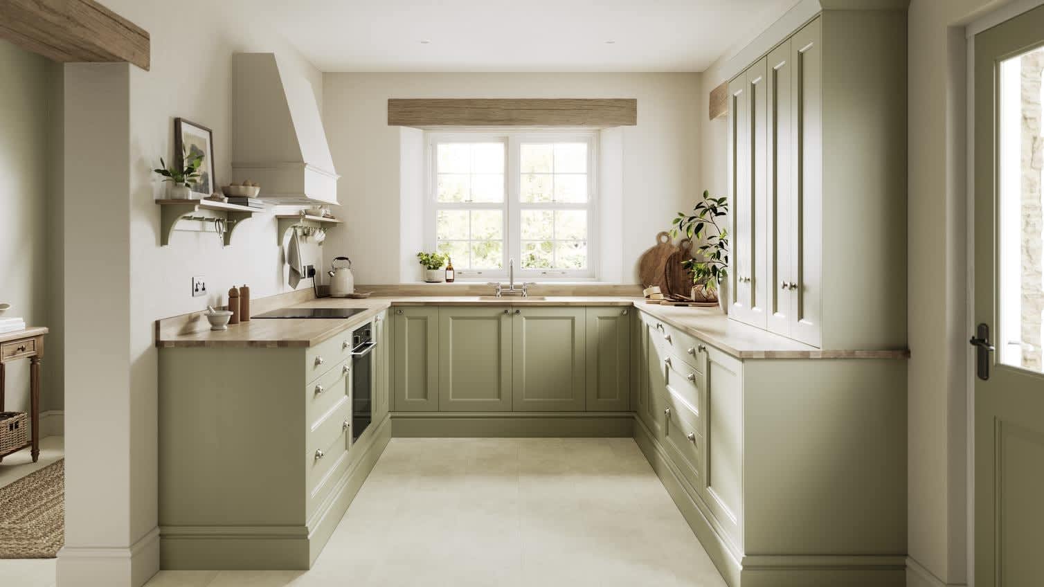 Sage green kitchen — Eastbourne