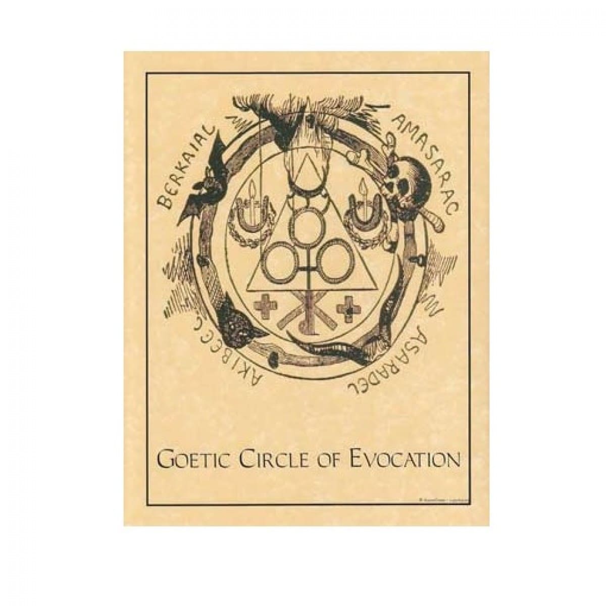Parchment-style ritual diagram used as an atmospheric relic illustration