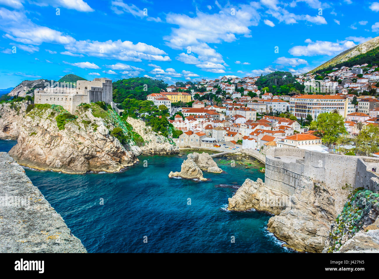 Vista aérea de Dubrovnik