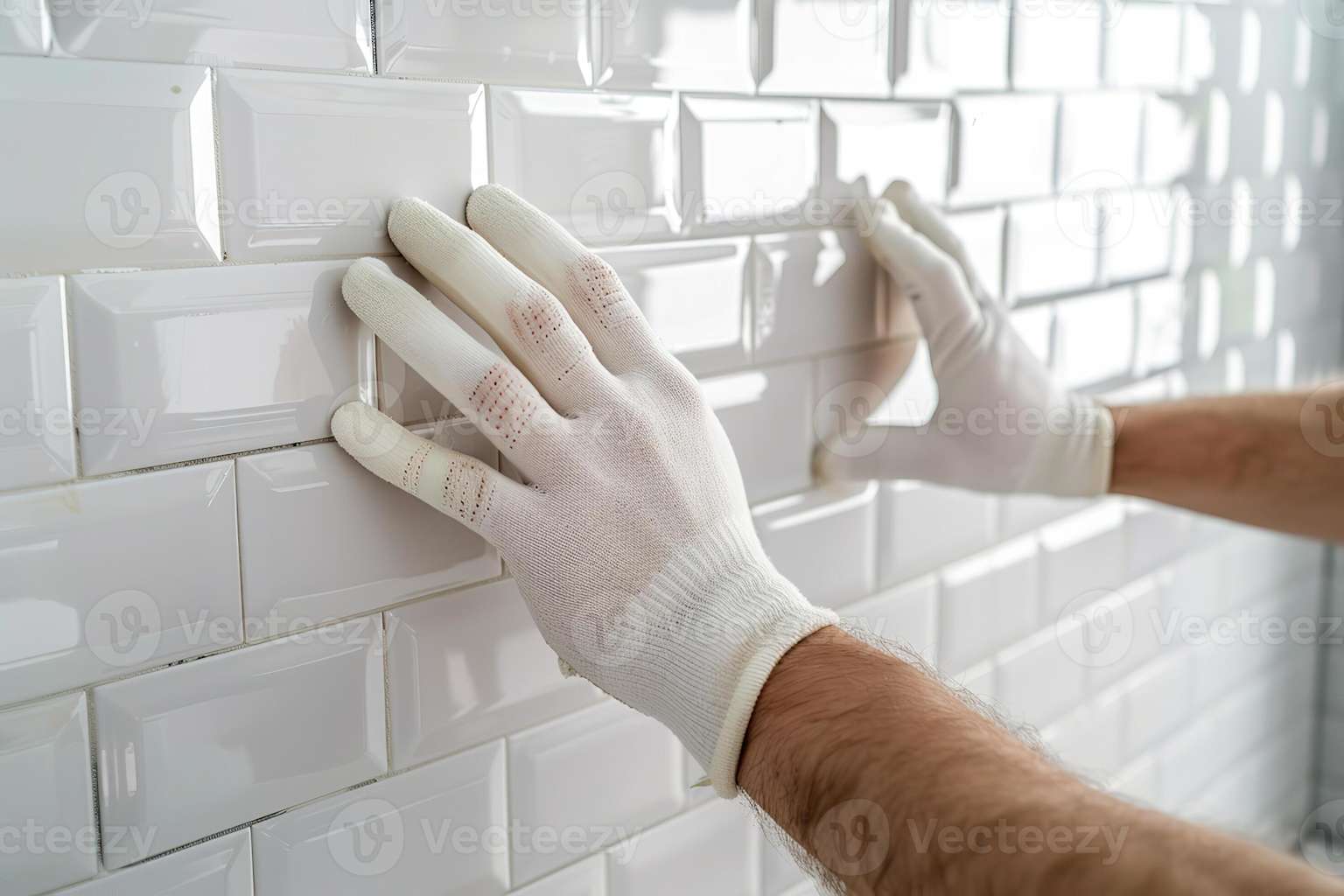Wall tiles work