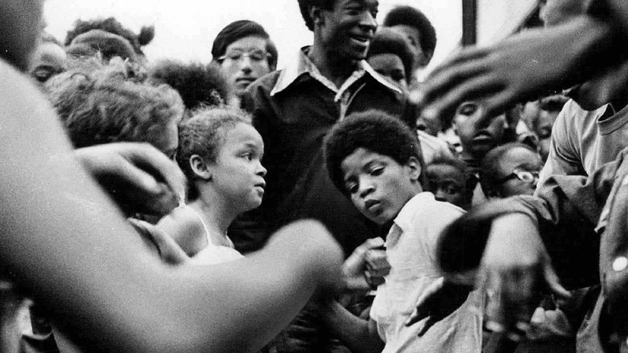 Historical crowd photograph from a Juneteenth celebration.
