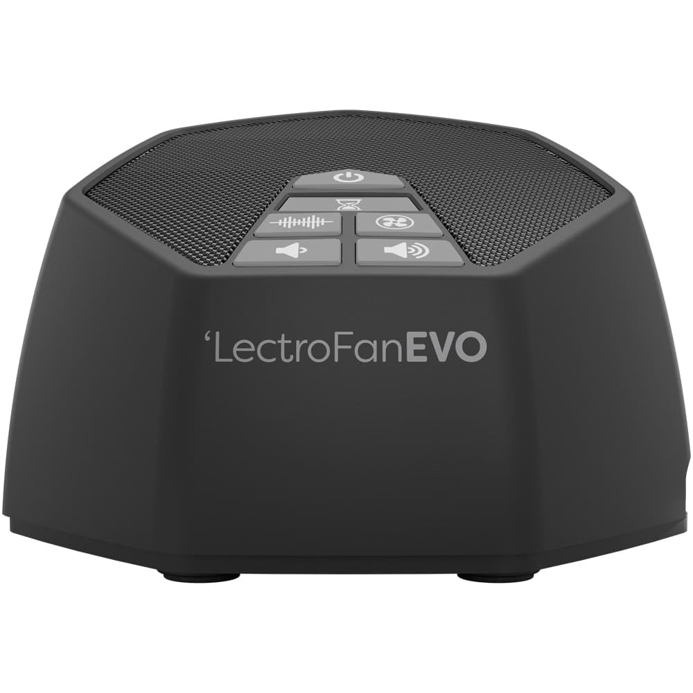 LectroFan EVO black sound machine β 22 non-looping white and pink noise sounds for sleep