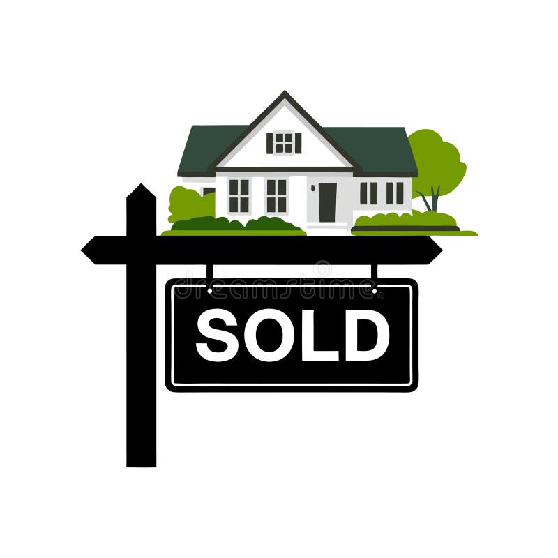 Sold real estate sign illustration