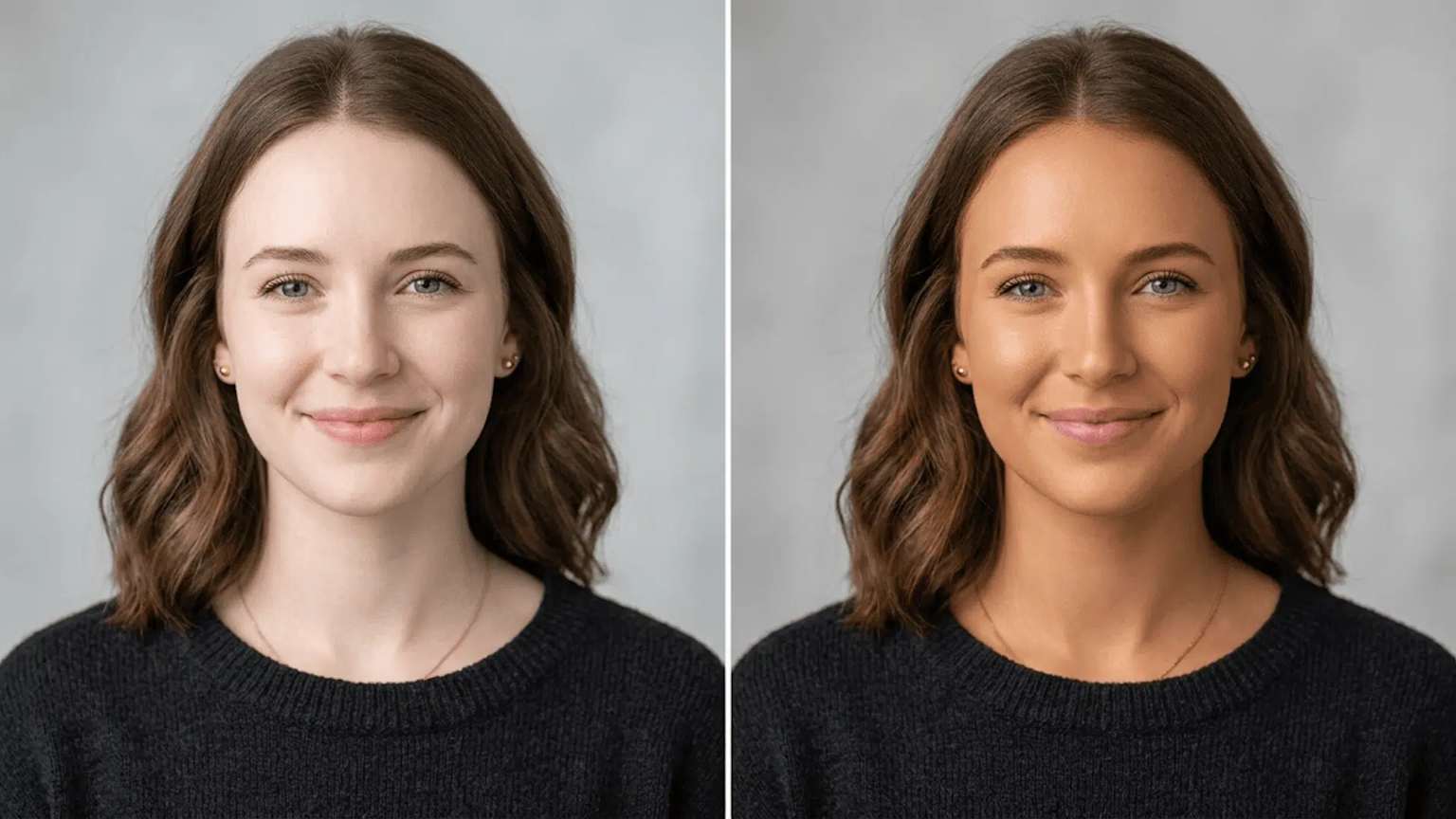 Custom spray tan results — natural finish, Victoria London