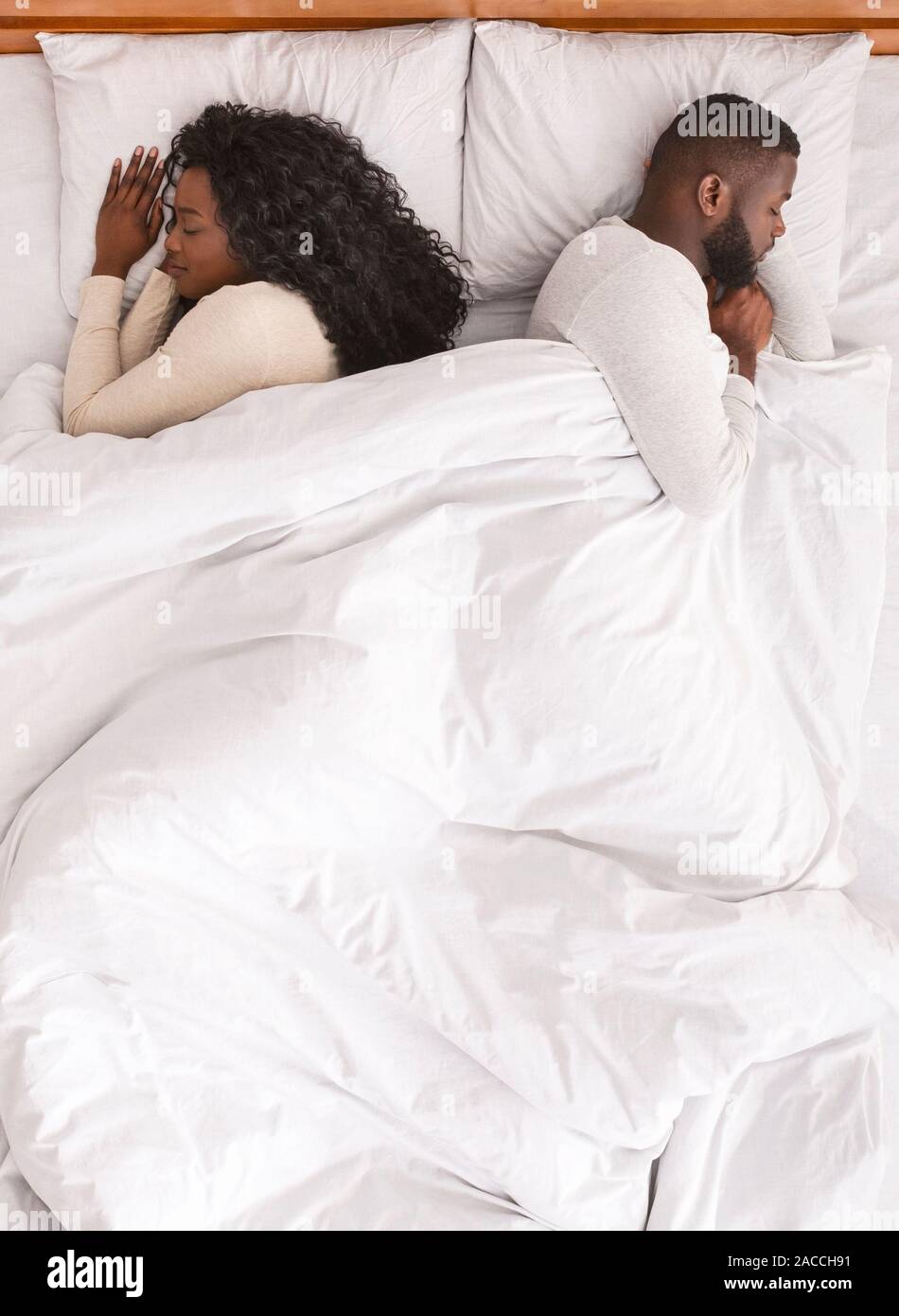 cuddling positions — couple back to back sleeping top view