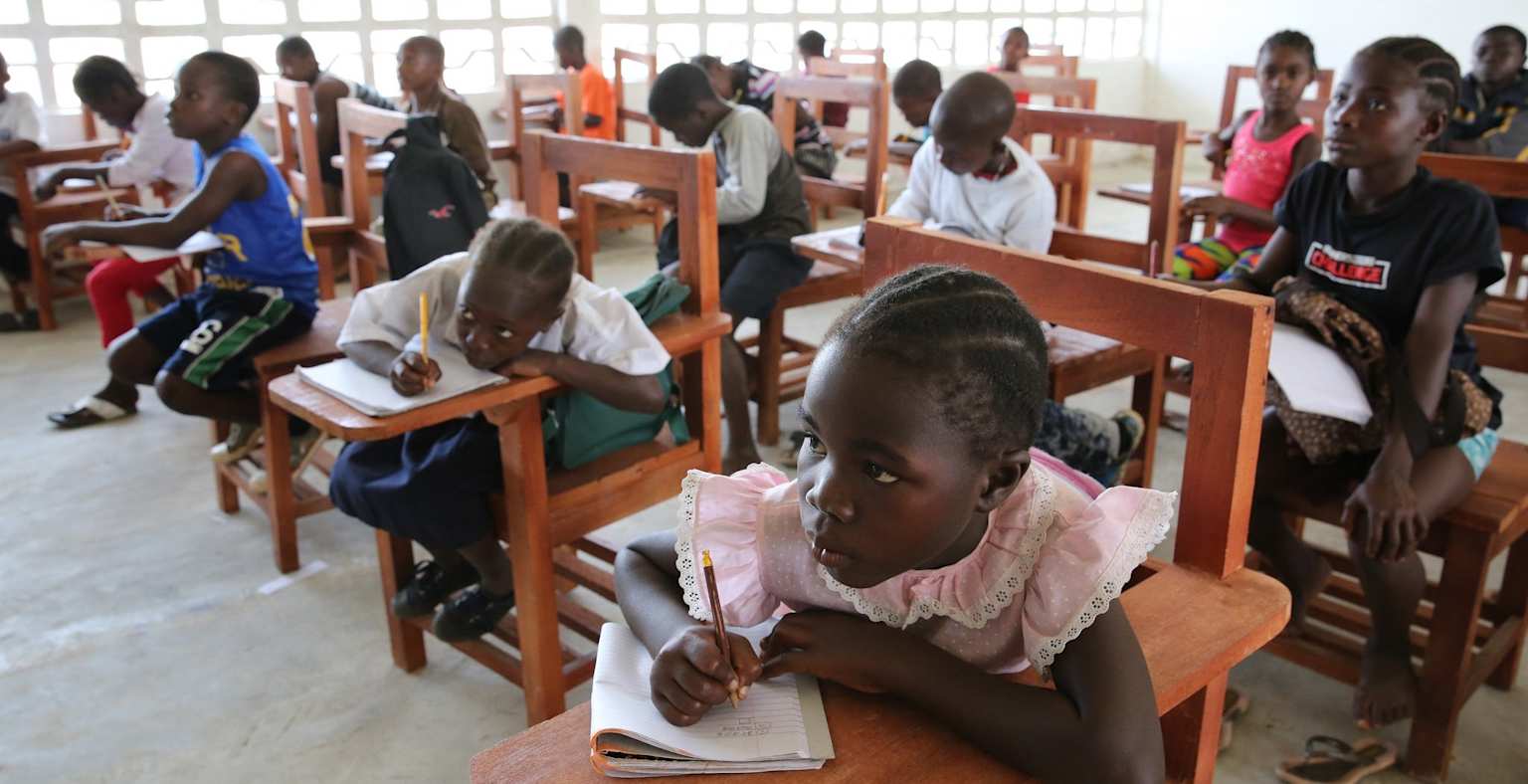Students learning together in a classroom
