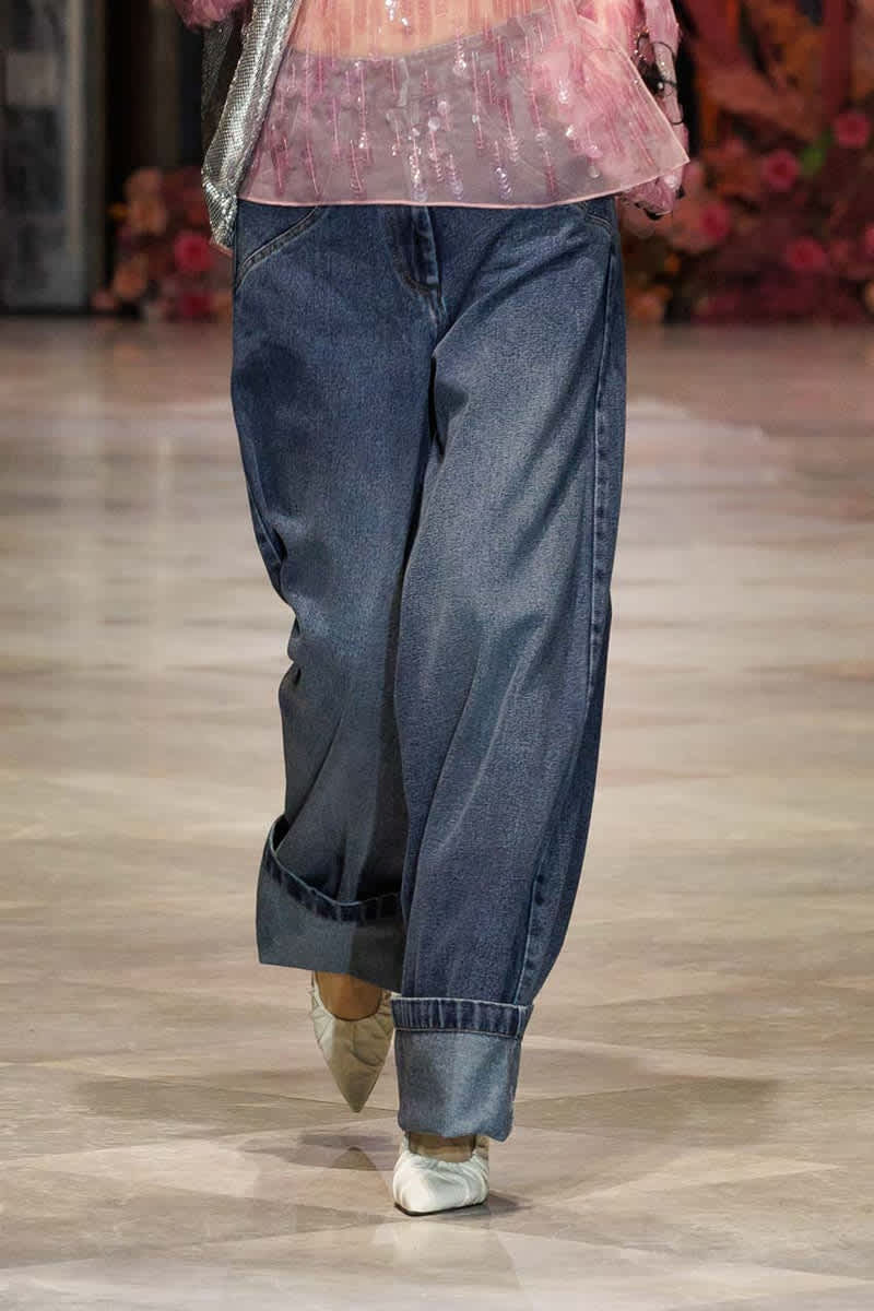Dark indigo denim trousers