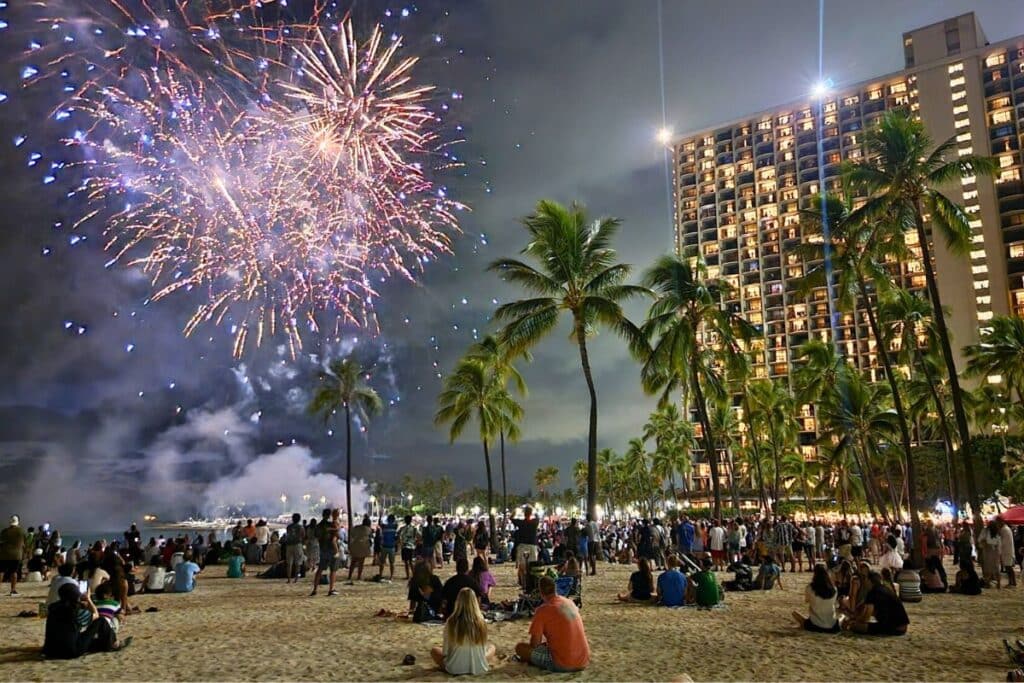 Waikiki Friday night fireworks