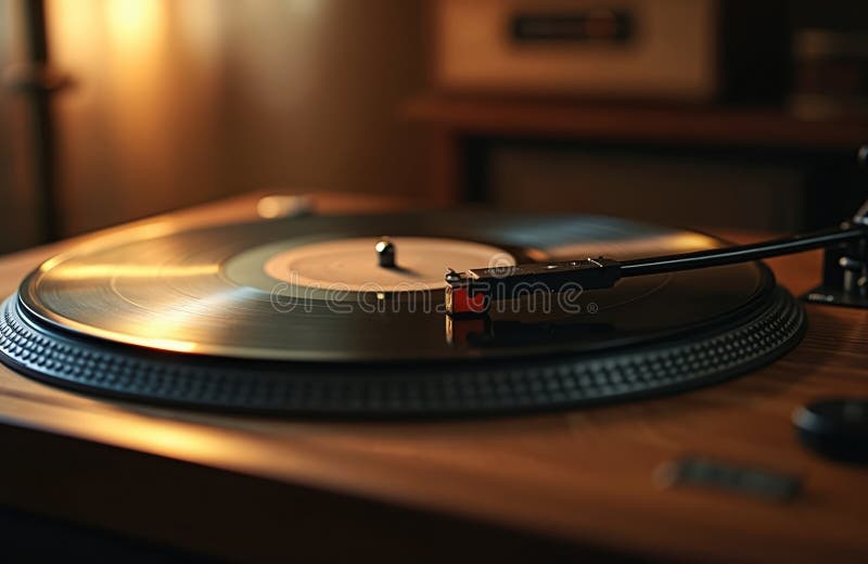 Platine vintage en bois — session d'enregistrement