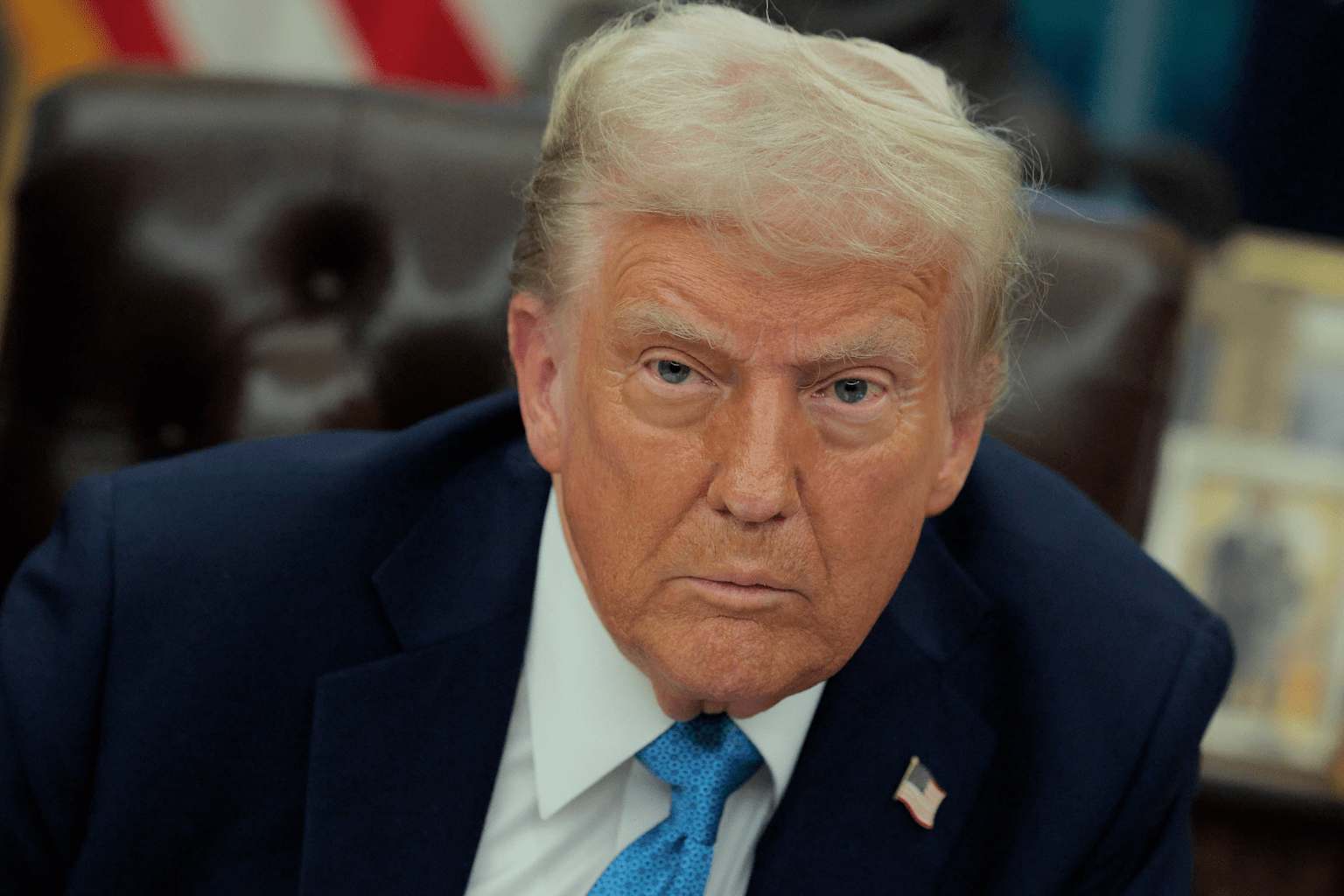 President Trump Signs Executive Orders In The Oval Office