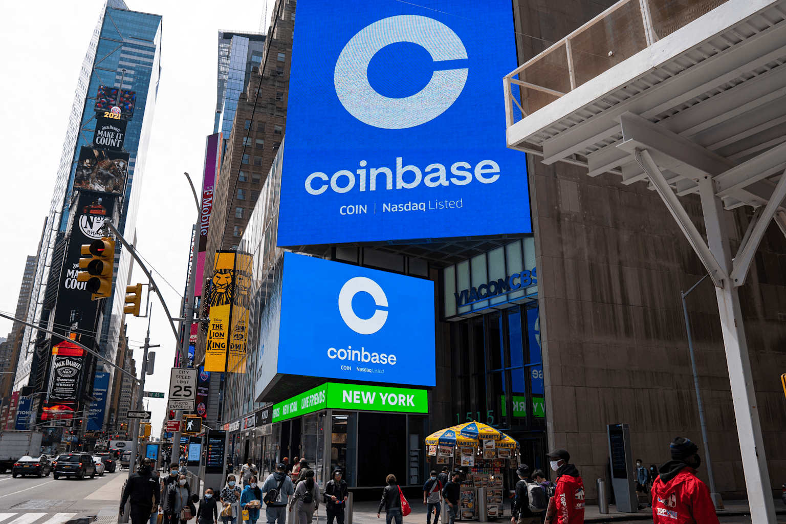Coinbase Opens At $102 Billion Valuation With Initial Public Offering