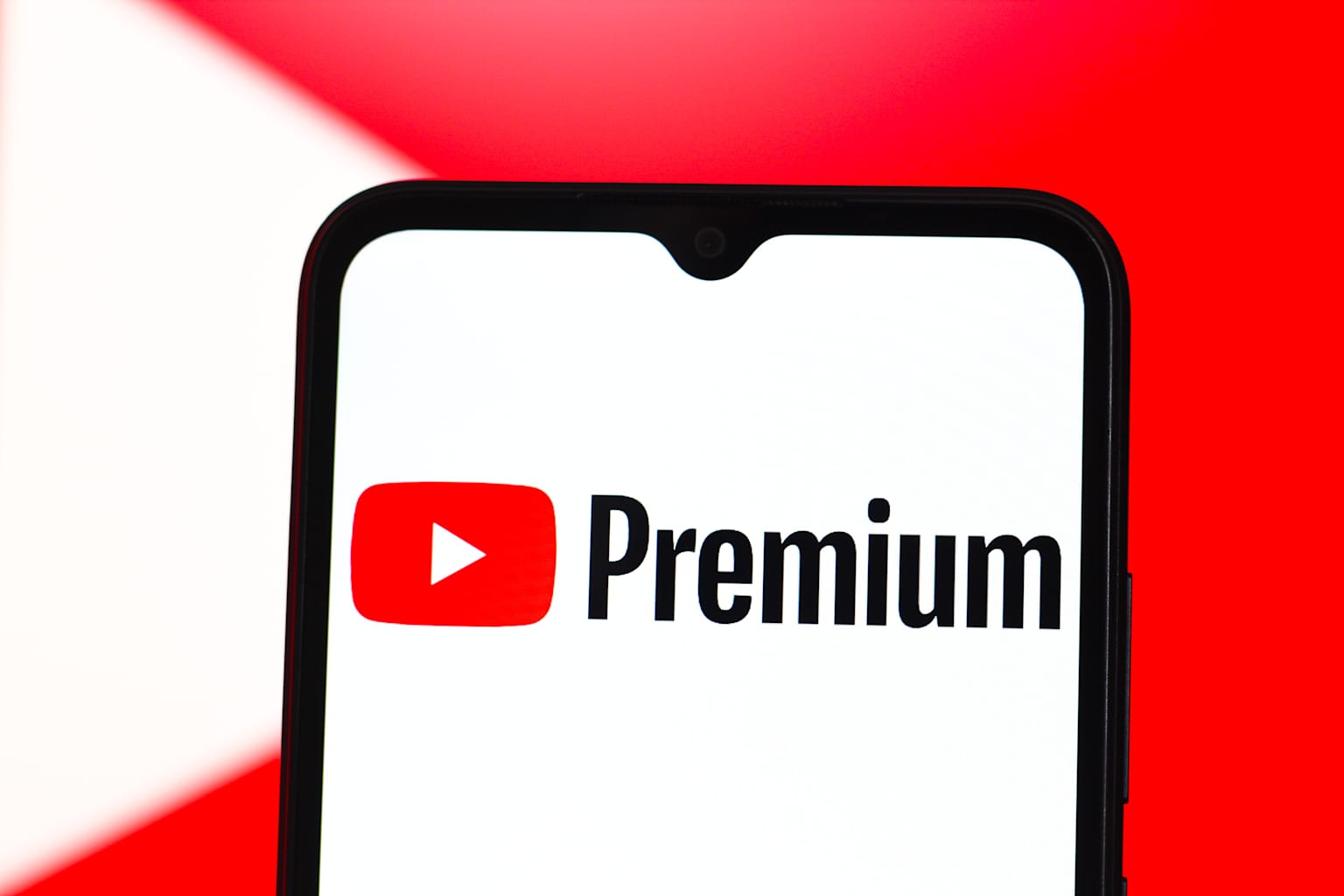 In this photo illustration, the YouTube Premium logo is seen...