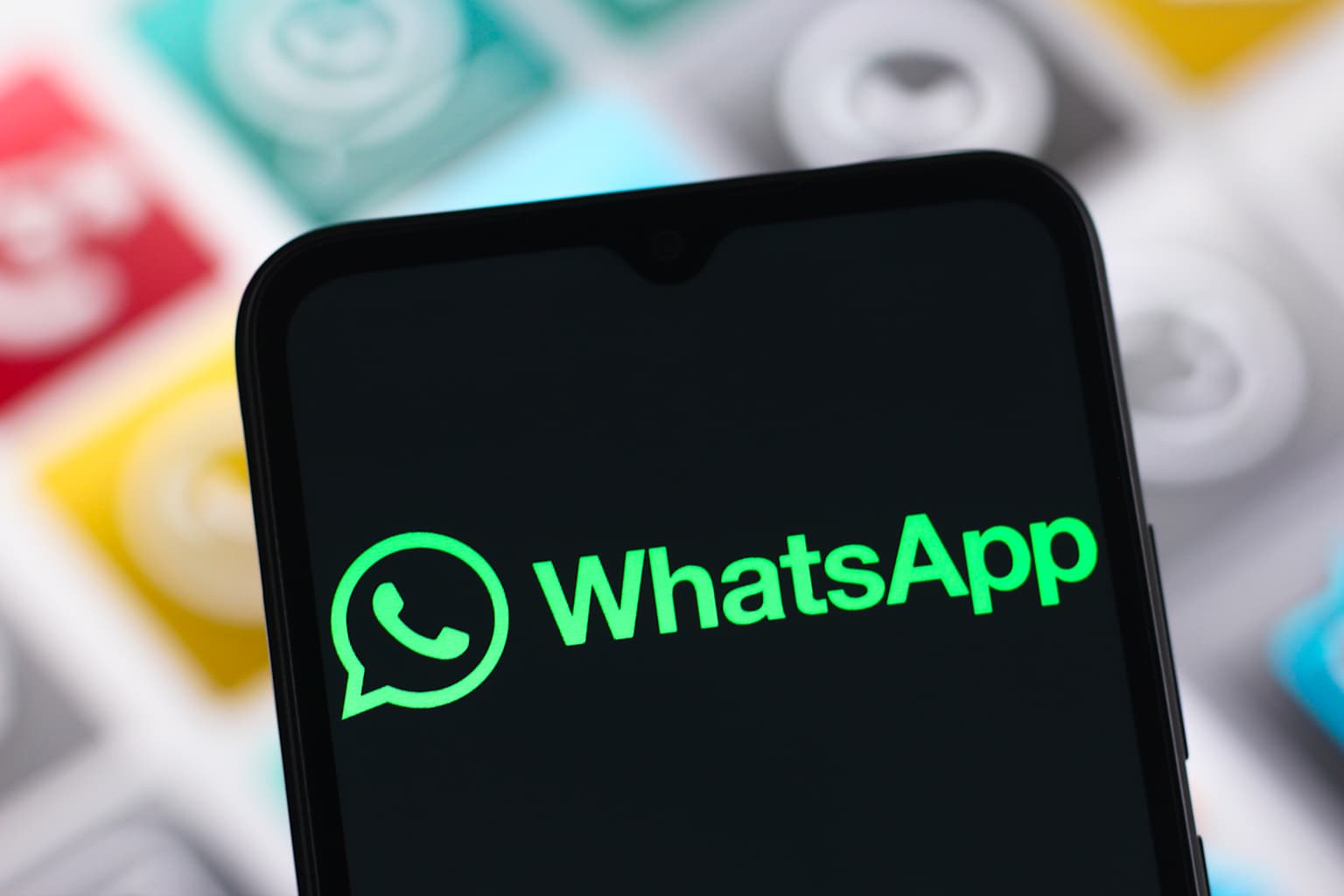 In this photo illustration, the WhatsApp logo is seen...