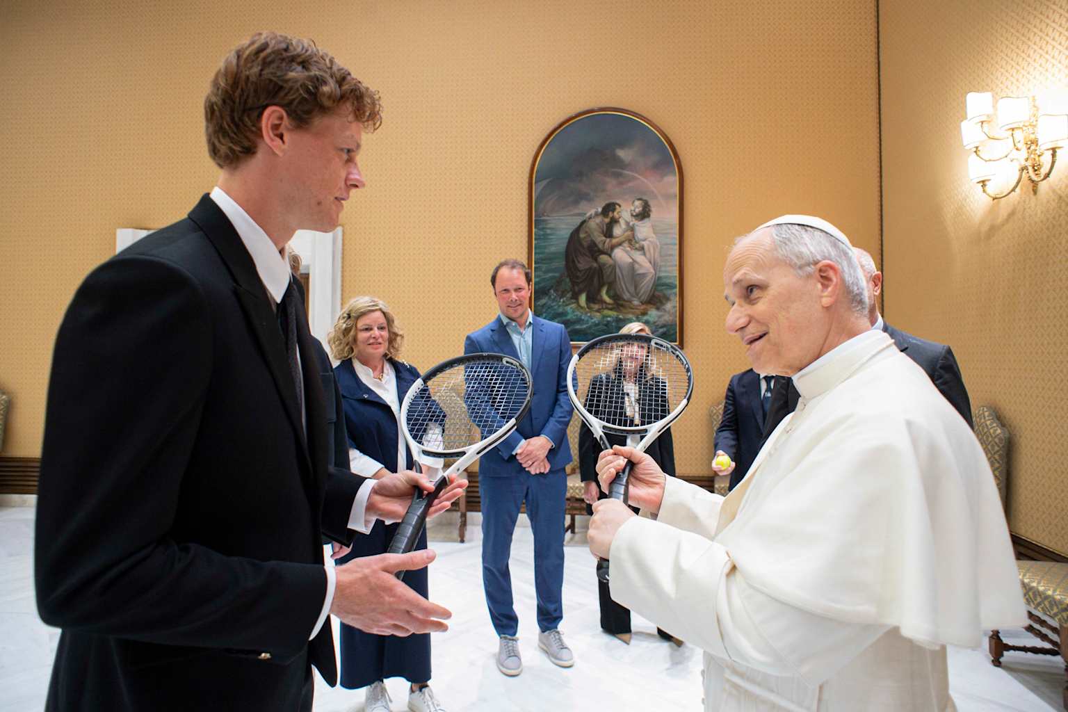Pope Leo Meets With Tennis World Champion Jannik Sinner