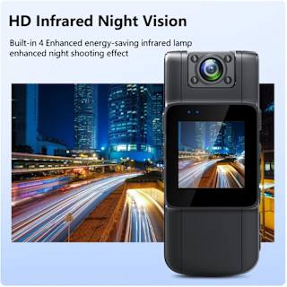 L11 body camera with built-in 4-enhanced infrared LED lamps for improved night vision and energy-saving