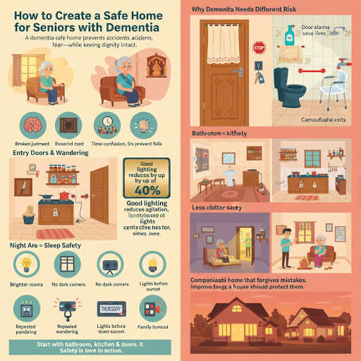 Dementia home safety infographic