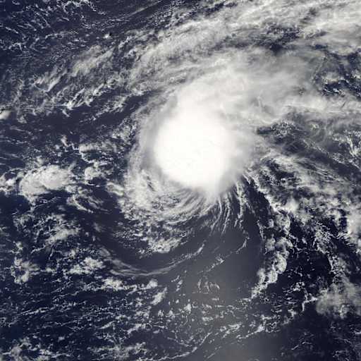 Hurricane Paulette, a sheared tropical cyclone, in 2020.
