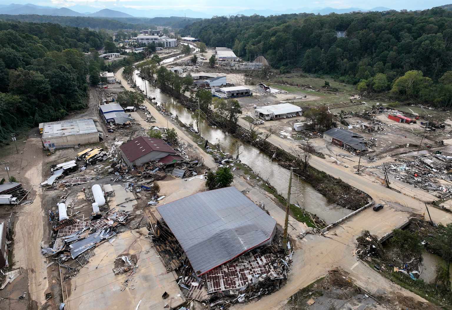 Storm Helene Causes Massive Flooding Across Swath Of Western North Carolina