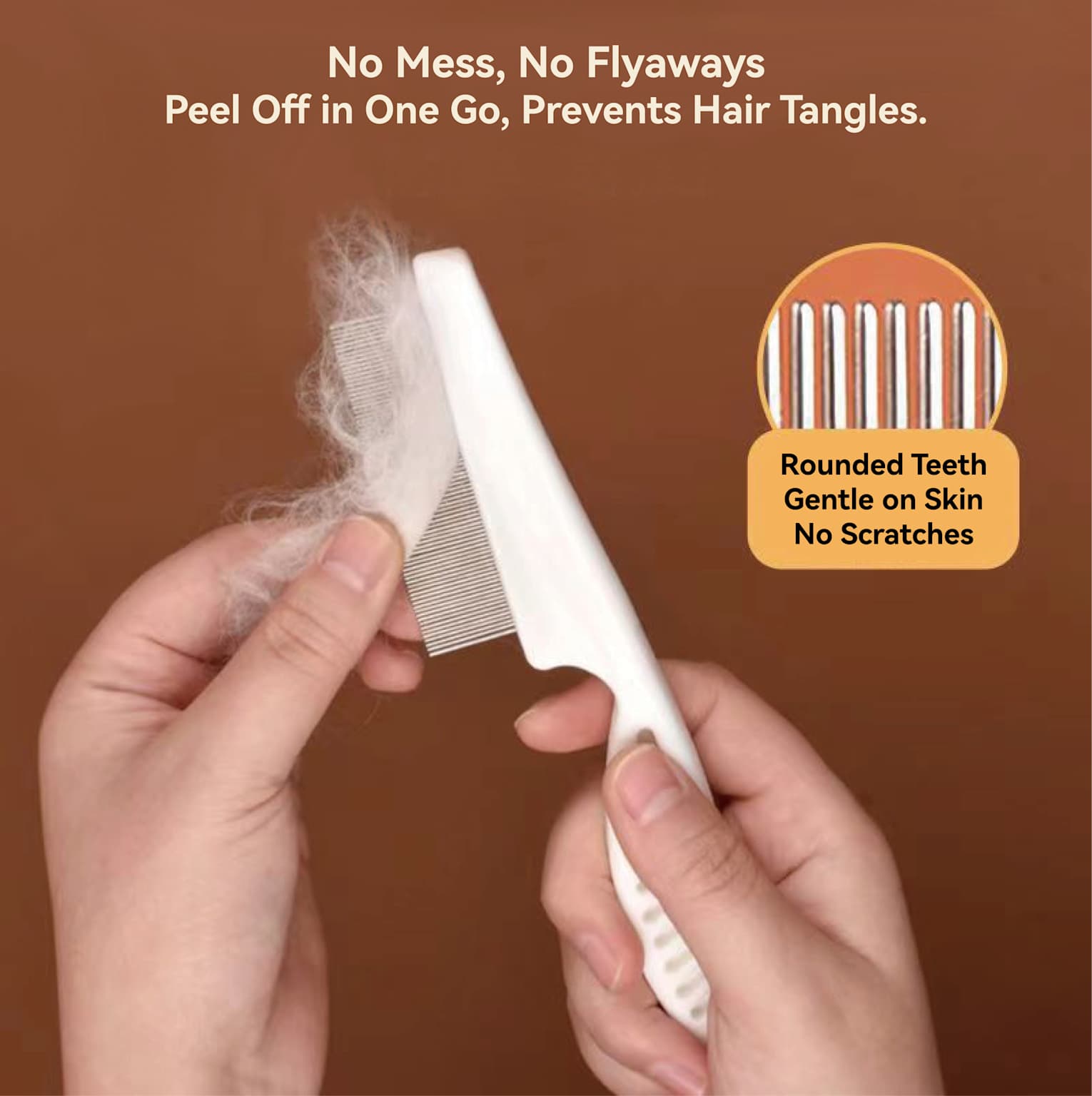 No Mess Grooming with Flea Comb