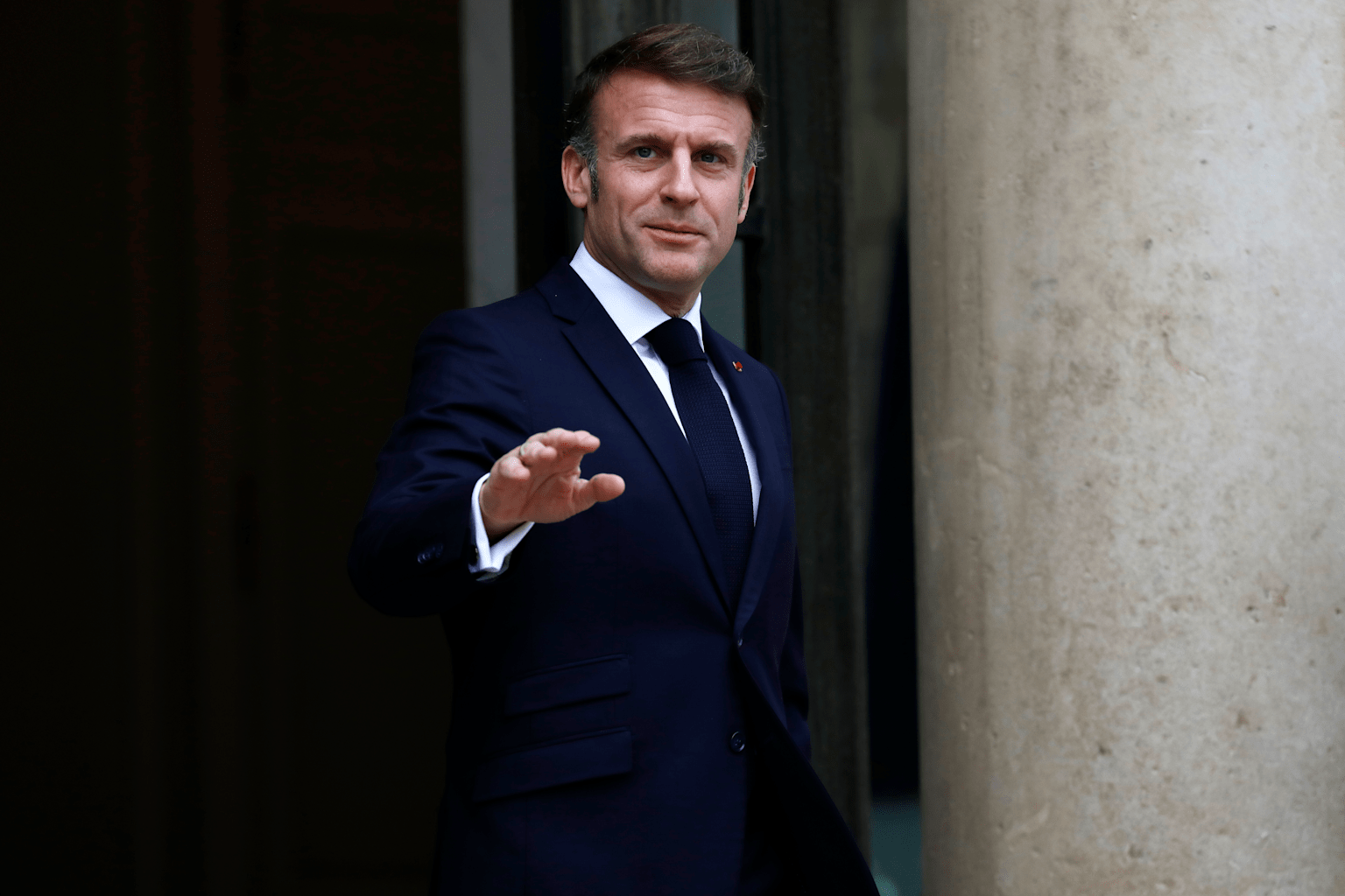 Macron Meets EU Commission President Von Der Leyen At Elysee Palace