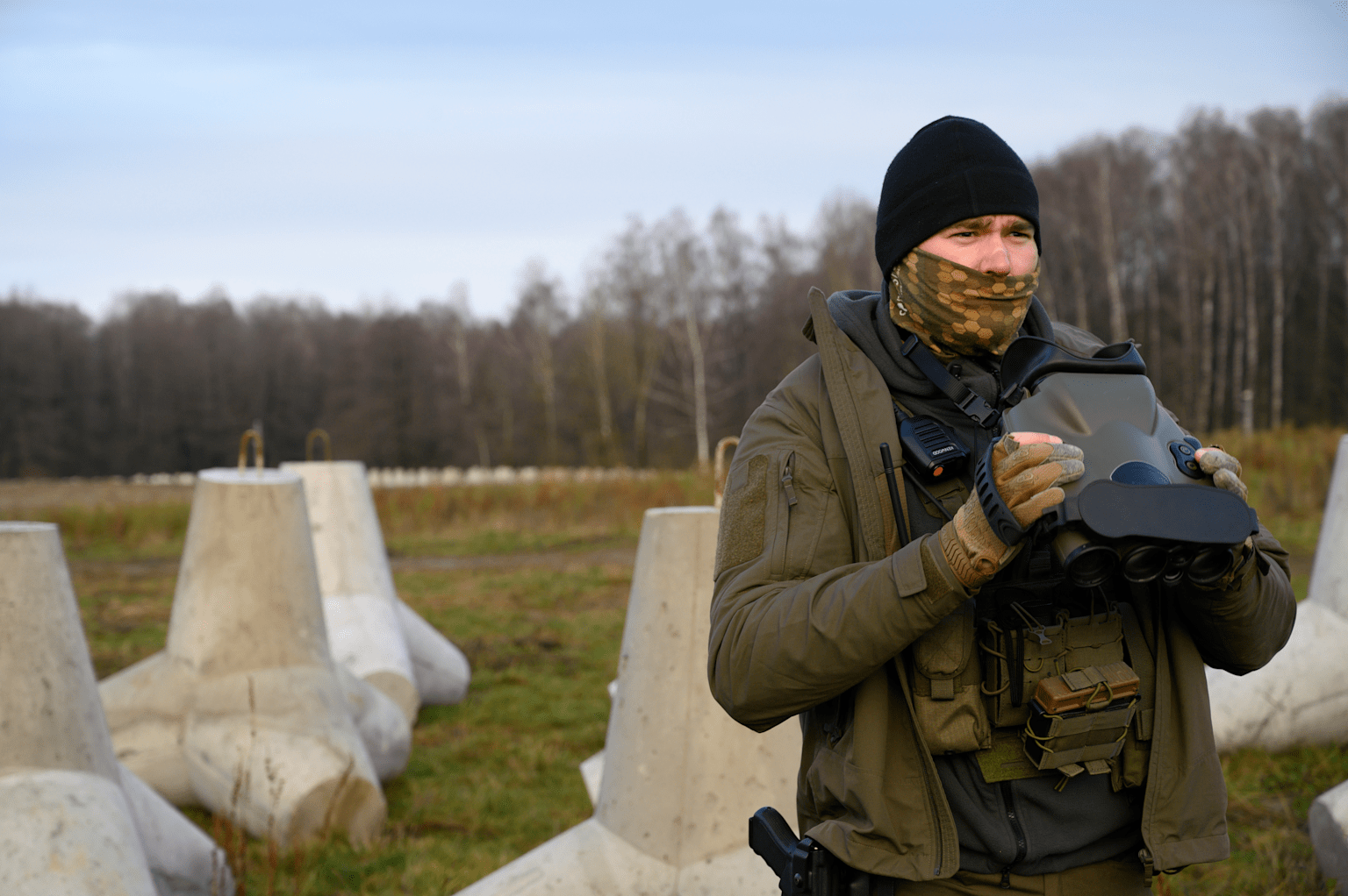 Polish PM Visits First Stage of the 'East Shield' Near Border With Russia.