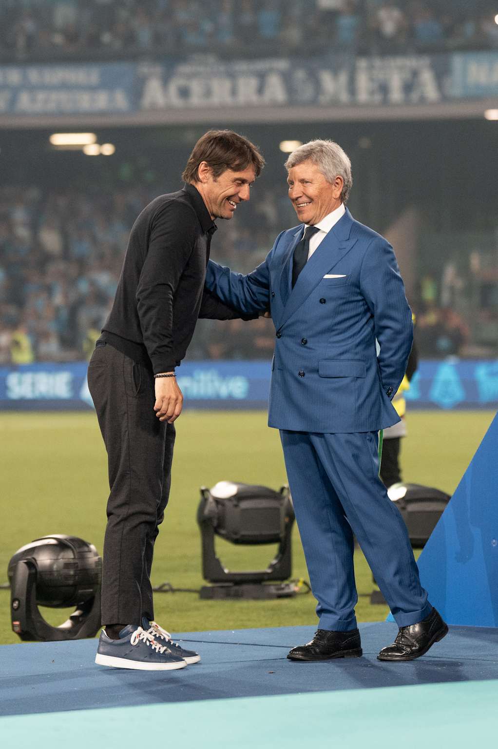 Napoli celebrating their Serie A success