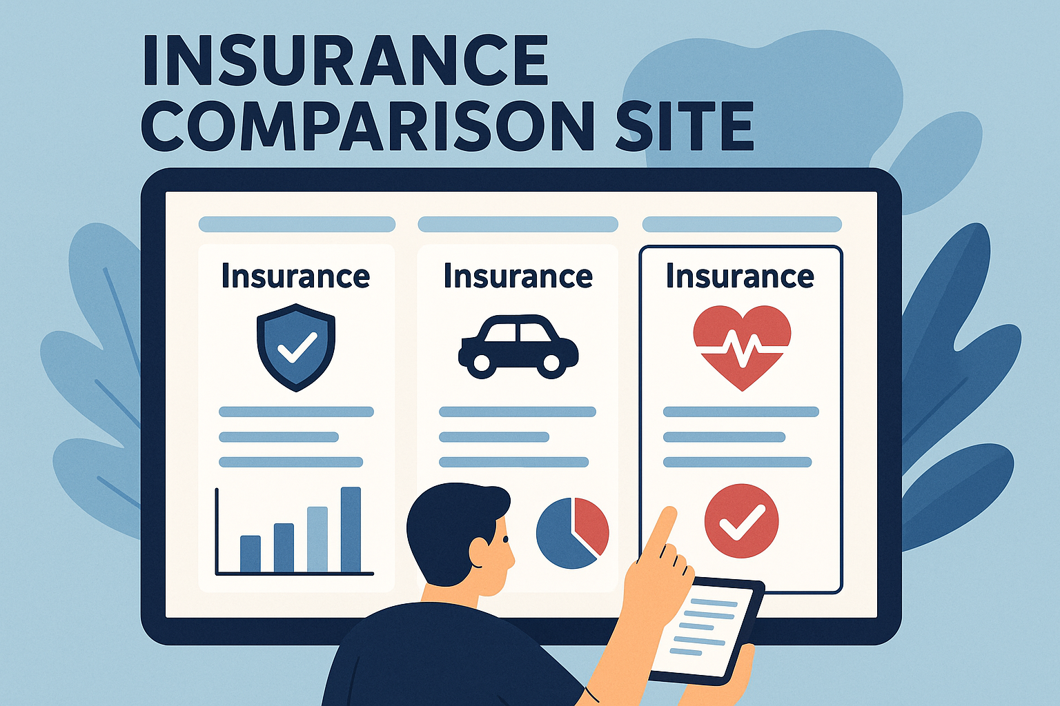 Image illustrating insurance comparison sites for a blog post