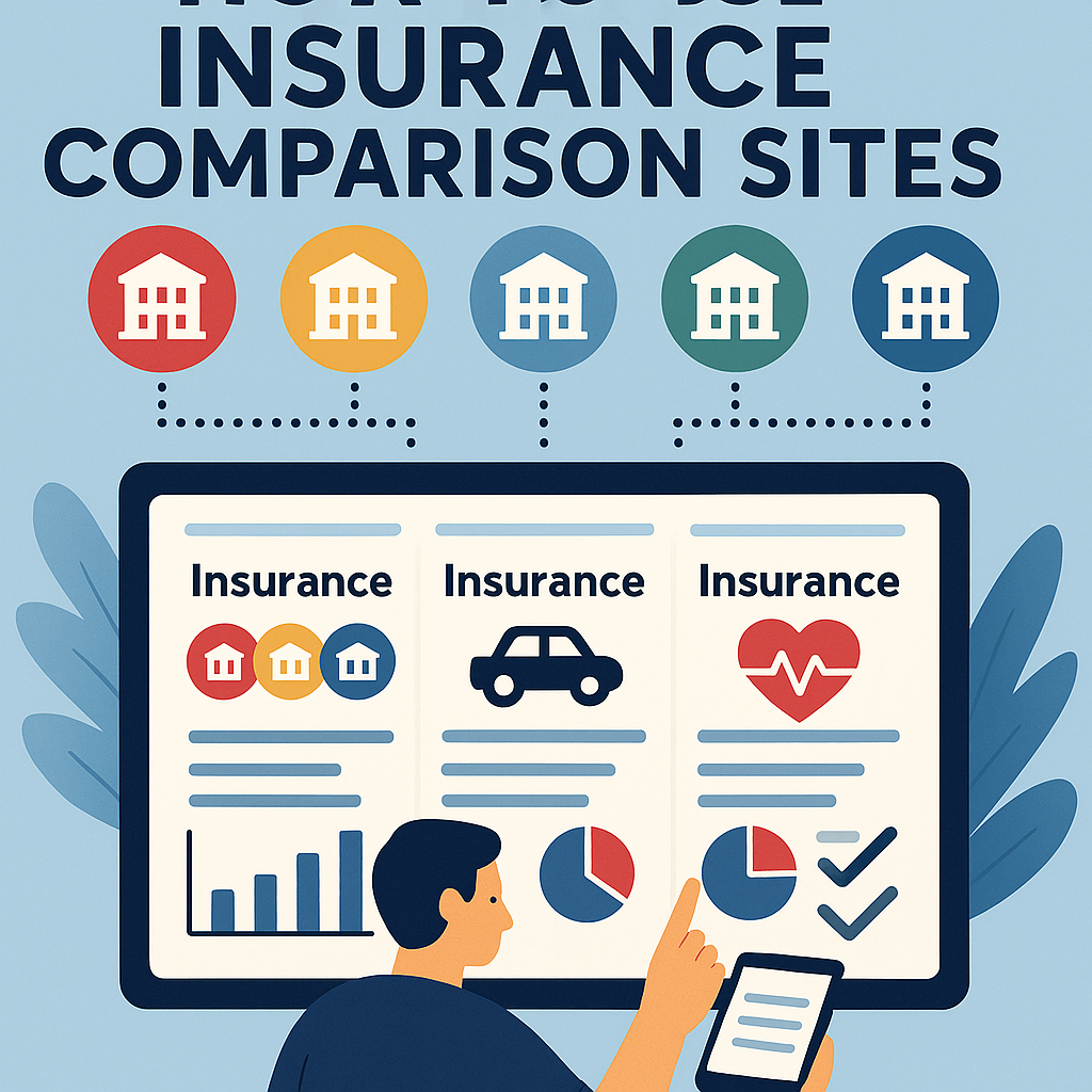 Image illustrating insurance comparison sites and their usage for a blog post