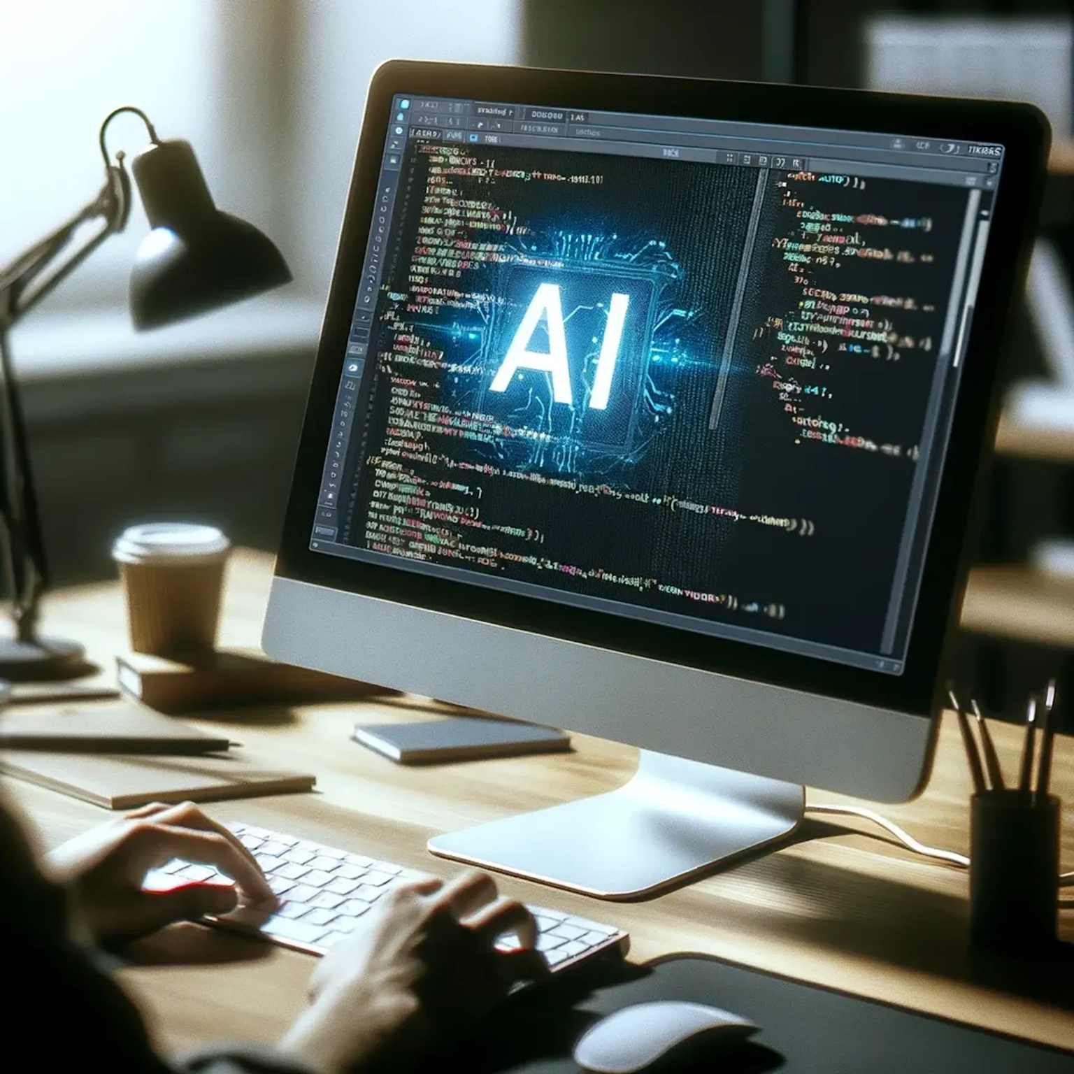 AI Coding Assistant Helping a Programmer Write Software
