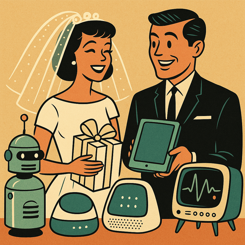 ¿Está el FUTURO de las bodas escondido en el PASADO? La estética retro conquista los regalos tecnológicos con alma