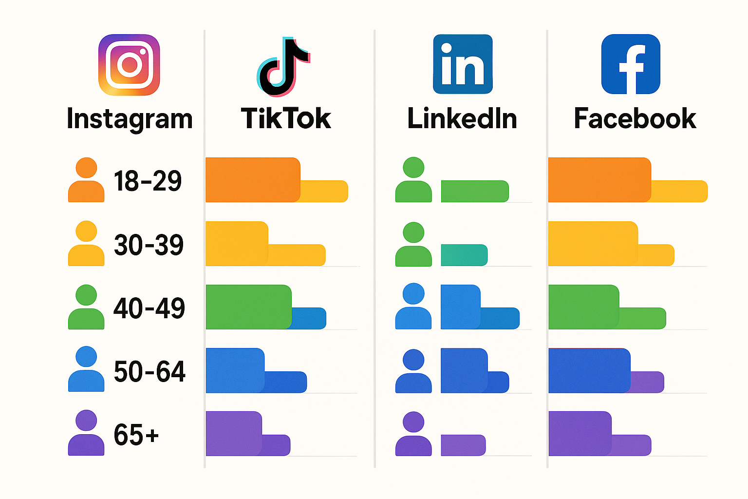 Social media platform demographics and target audiences