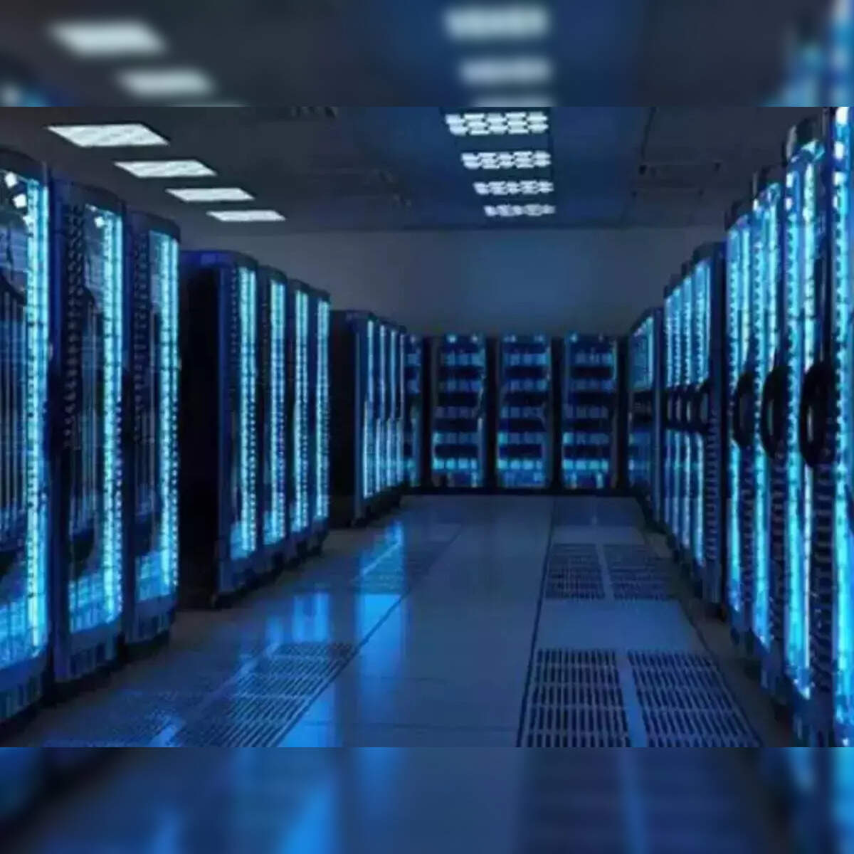 A data center with rows of server racks