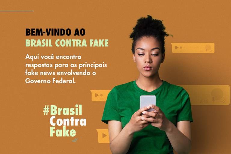 Promotion of Brazil's "Brasil Contra Fake" campaign