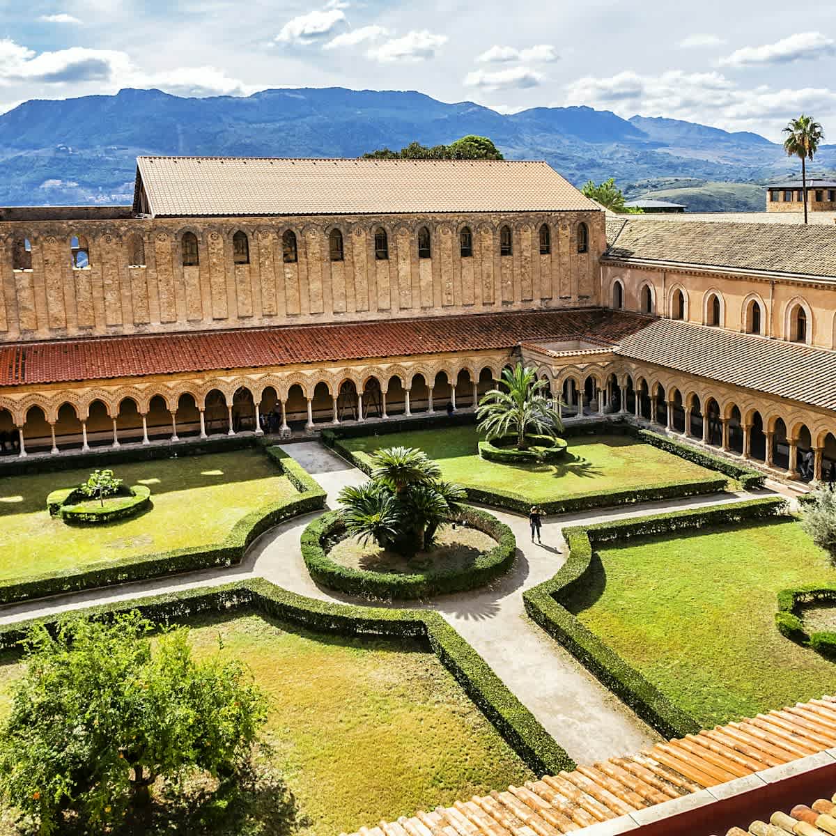 Courtyard of the Santa Caterina d'Alessandria Monastery in Palermo, Sicily