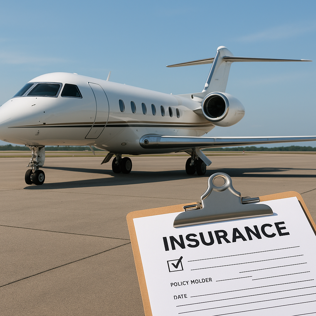 Premium business jet requiring comprehensive insurance coverage