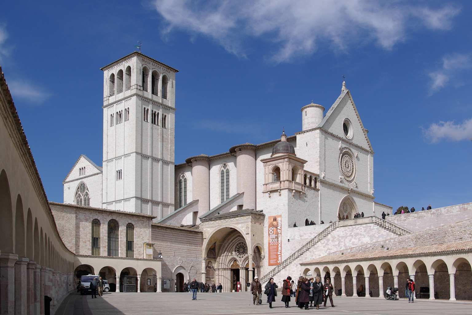 The Basilica of Saint Francis of Assisi, a prominent pilgrimage site in Italy