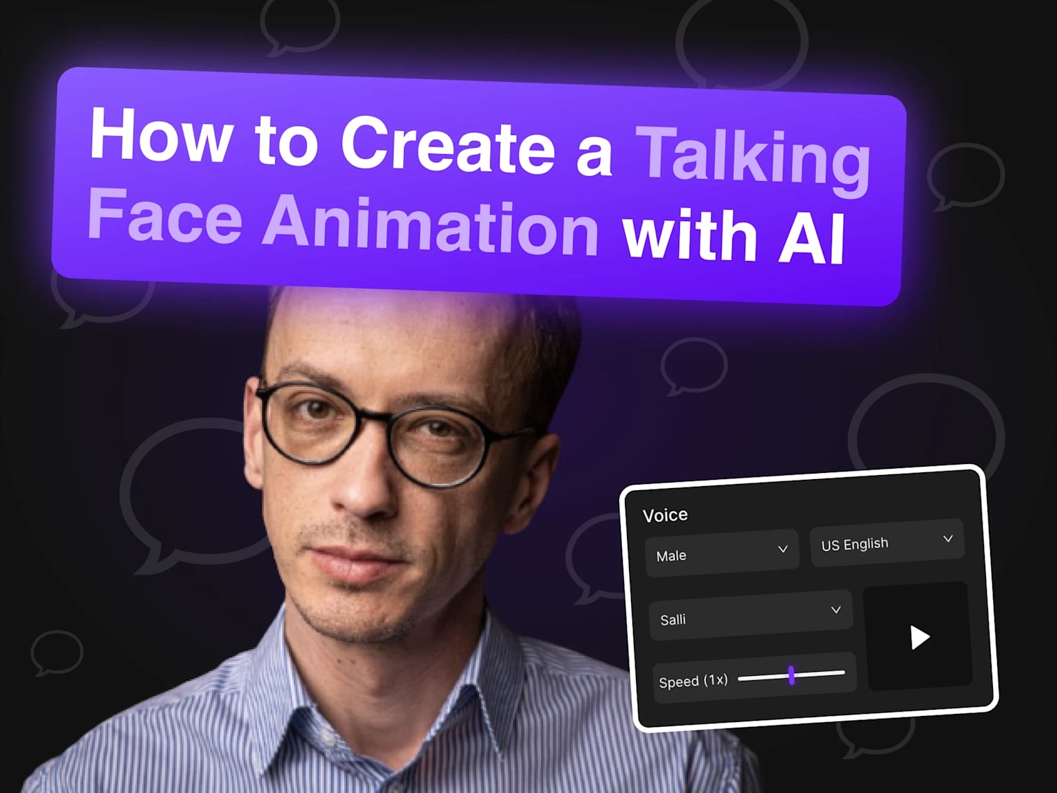 Interface for creating an AI talking face animation