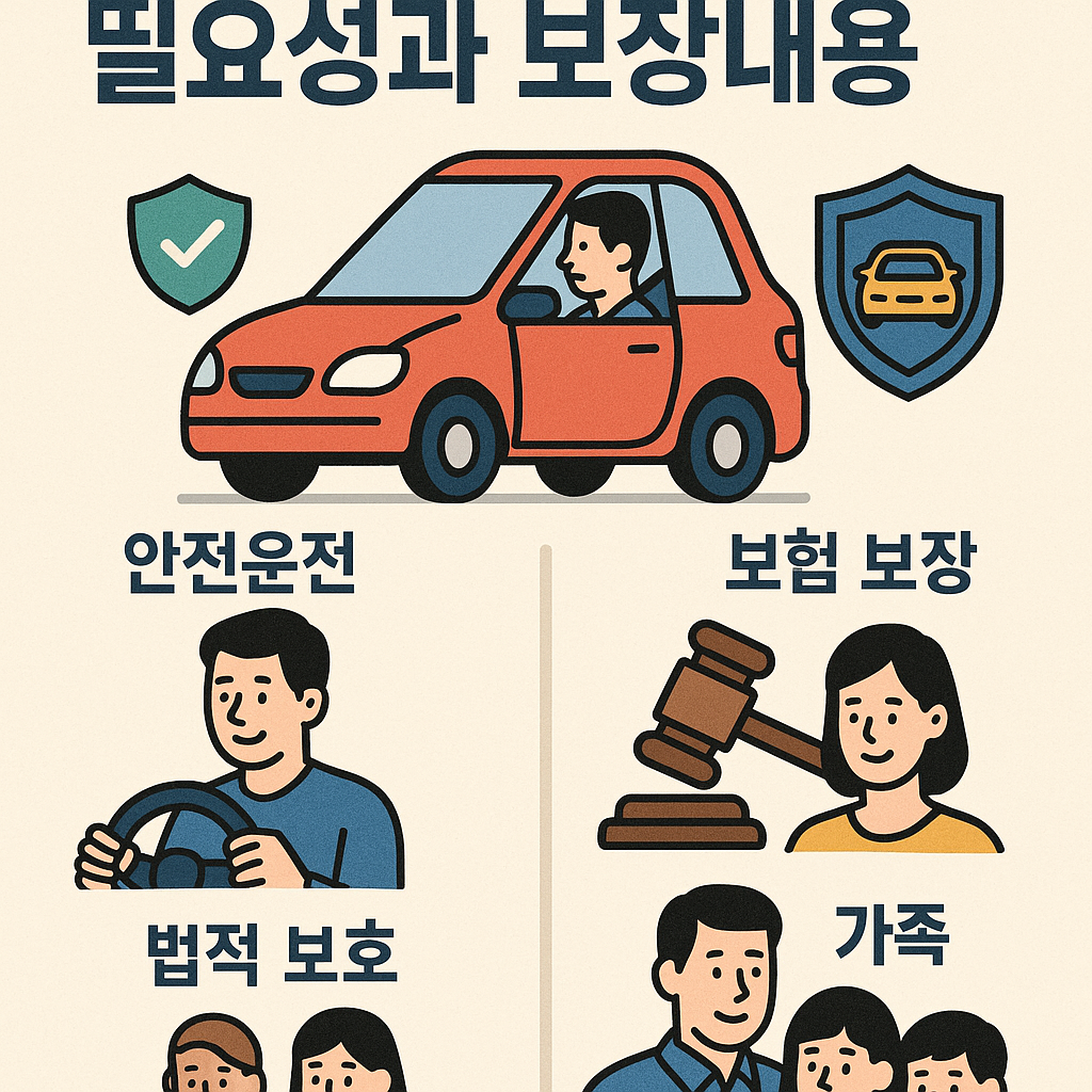 운전자보험의 핵심 내용을 담은 인포그래픽 이미지